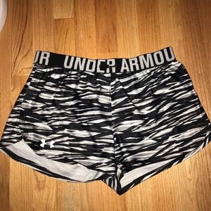 Under Armour Black and White Patterned Women's Shorts